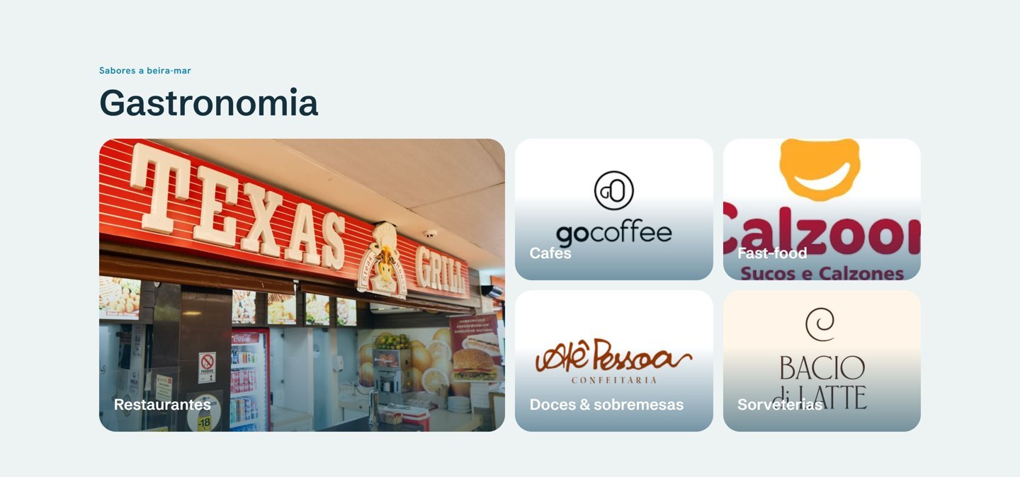 Seção Gastronomia do site