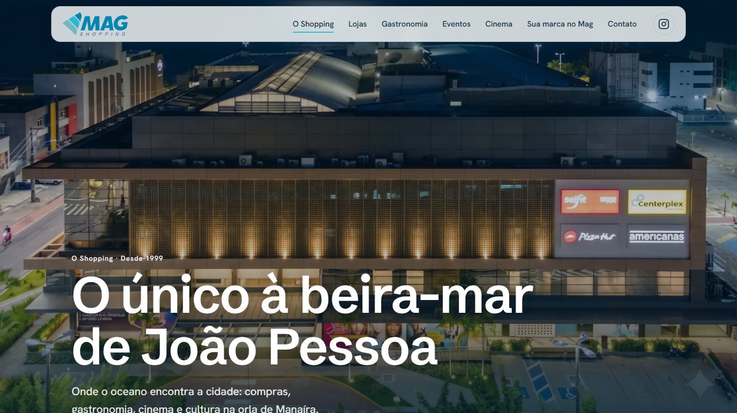 Página O Shopping do Mag